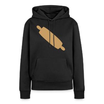 nudelholz - Frauen Premium Bio Hoodie - Schwarz - Vorne - Julia (174cm)