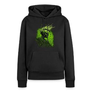 Horreur Punk Zombie Mohawk - Sweat à capuche Premium bio Femme - noir - Devant - Julia (174cm)