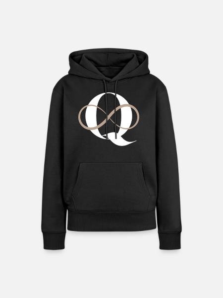 Unendlicher Buchstabe q - Frauen Premium Bio Hoodie - Schwarz