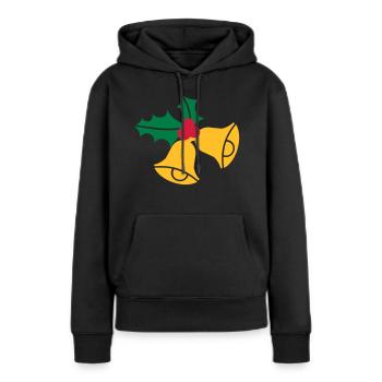 Cloche Noël - Sweat à capuche Premium bio Femme - noir - Devant - Julia (174cm)
