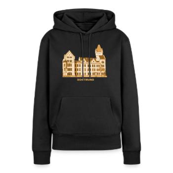 Château de Dortmund Hörder Rhénanie-du-Nord-Westphalie - Sweat à capuche Premium bio Femme - noir - Devant - Julia (174cm)
