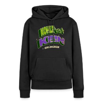 bienchen activist apparel umweltbewusst - Frauen Premium Bio Hoodie - Schwarz - Vorne - Julia (174cm)