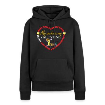 Valentine's Snake - Women’s Premium Organic Hoodie - black - Front - Julia (174cm)