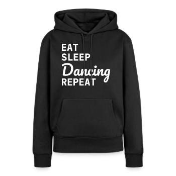 Dancing Dance Music - Frauen Premium Bio Hoodie - Schwarz - Vorne - Julia (174cm)