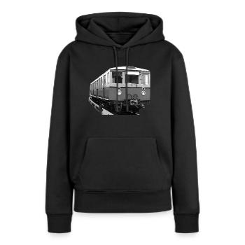 S-Bahn Berlin Triebwagen Eisenbahn Oldtimer - Frauen Premium Bio Hoodie - Schwarz - Vorne - Julia (174cm)