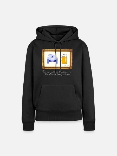 Schönes Gemälde - Frauen Premium Bio Hoodie - Schwarz