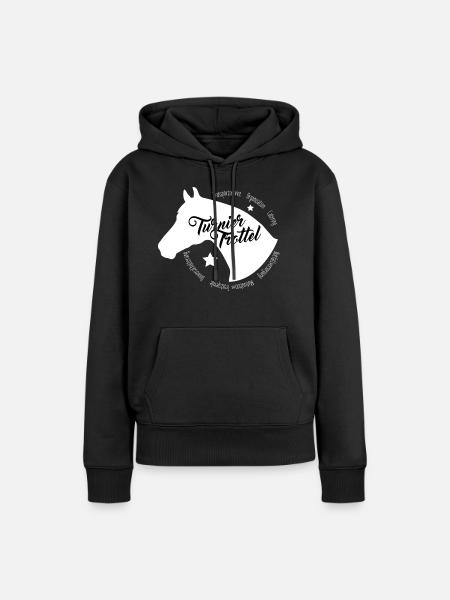Turniertrottel - Frauen Premium Bio Hoodie - Schwarz