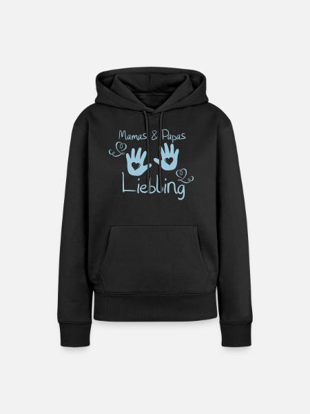 mamas_und_papas_liebling - Frauen Premium Bio Hoodie - Schwarz