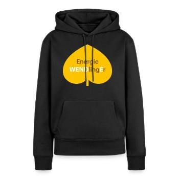 Energie WENDlingEr - Frauen Premium Bio Hoodie - Schwarz - Vorne - Julia (174cm)