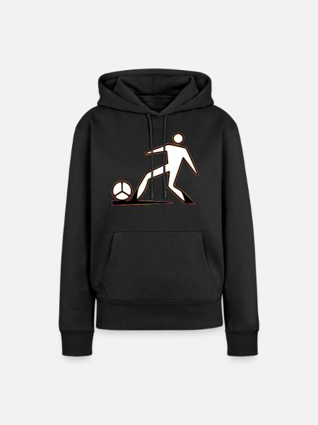Ein Fußballspieler - Frauen Premium Bio Hoodie - Schwarz