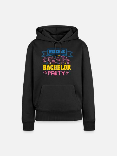 WILLKOMMEN AUF DEM JUNGGESELLENABSCHIED - Frauen Premium Bio Hoodie - Schwarz