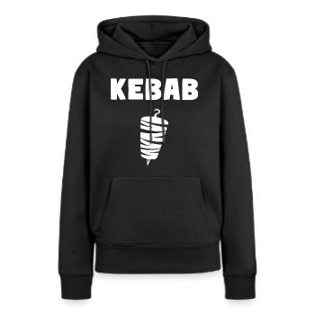 Kebab Grill Pide Kebab - Sweat à capuche Premium bio Femme - noir - Devant - Julia (174cm)