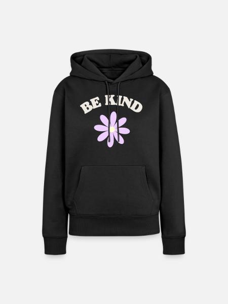 Sei nett - Frauen Premium Bio Hoodie - Schwarz