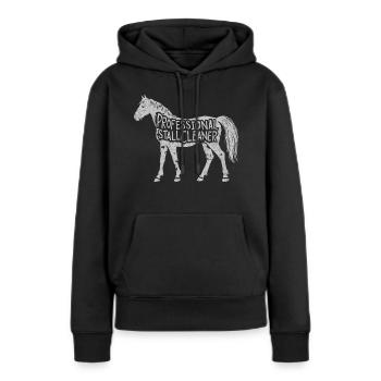 Un design amusant pour les professionnels de l’étable - Sweat à capuche Premium bio Femme - noir - Devant - Julia (174cm)