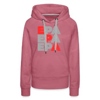 EPA EPA EPA - Women’s Premium Organic Hoodie - mauve - Front - Isabella (175cm)