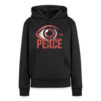 GROSSE BLUTIGE AUGEN - Frauen Premium Bio Hoodie - Schwarz - Vorne - Julia (174cm)