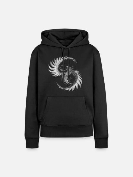 Feniks uit de as - Vrouwen Premium Bio hoodie - zwart