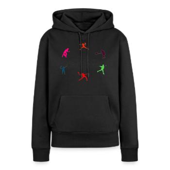 SOMETIMES YOU LOSE, BUT YOU ALWAYS LEARN - Women’s Premium Organic Hoodie - black - Front - Julia (174cm)