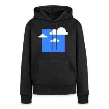 Clouds in heaven - Frauen Premium Bio Hoodie - Schwarz - Vorne - Julia (174cm)