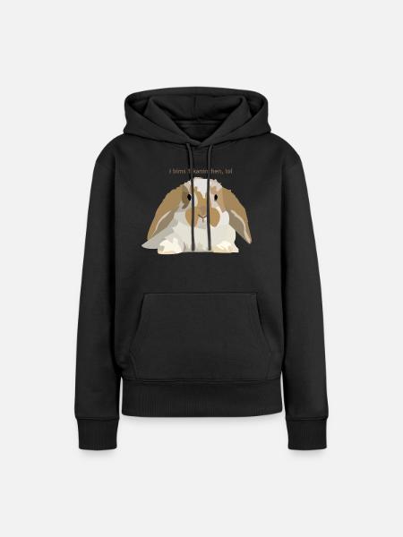 Kaninchen - Frauen Premium Bio Hoodie - Schwarz