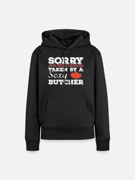 Butcher - Frauen Premium Bio Hoodie - Schwarz