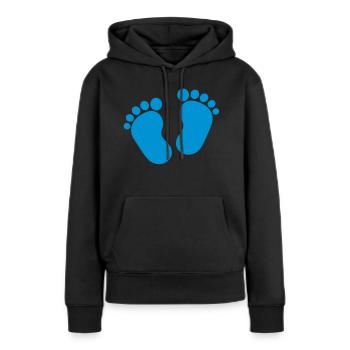 Füße - Frauen Premium Bio Hoodie - Schwarz - Vorne - Julia (174cm)