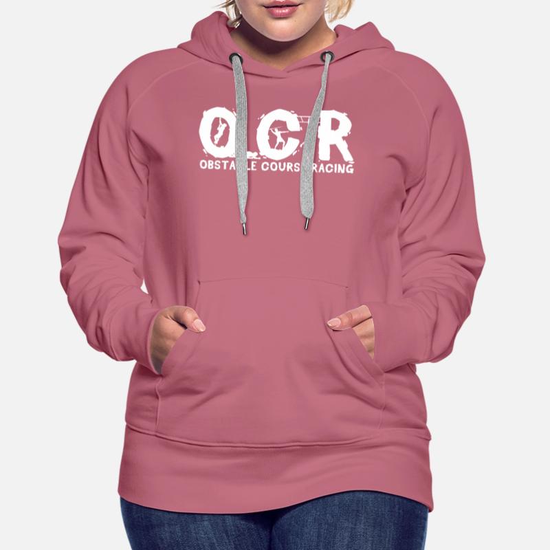 Course d'obstacles de course OCR Course d'obstacles Sweat à capuche Premium bio Femme