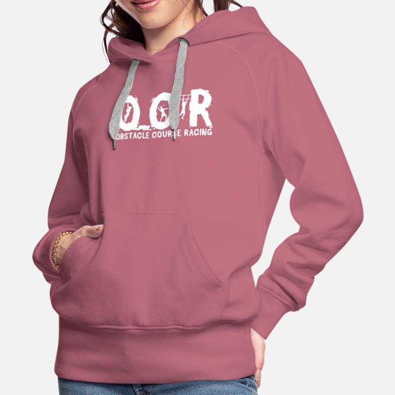Course d'obstacles de course OCR Course d'obstacles Sweat à capuche Premium bio Femme