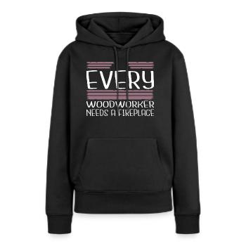 geek hobbyists lumber present logging plumber - Frauen Premium Bio Hoodie - Schwarz - Vorne - Julia (174cm)