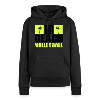 Beach-volley - Sweat à capuche Premium bio Femme - noir - Devant - Julia (174cm)