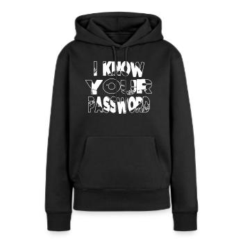 sayings hack out hacking engineer fingers internet - Frauen Premium Bio Hoodie - Schwarz - Vorne - Julia (174cm)
