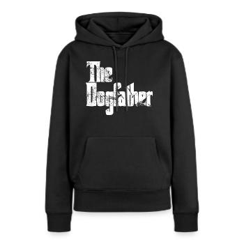 Le Dogfather Grunge - Sweat à capuche Premium bio Femme - noir - Devant - Julia (174cm)