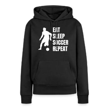 Fußballspieler Fußballdesign Fußballmannschaft - Frauen Premium Bio Hoodie - Schwarz - Vorne - Julia (174cm)
