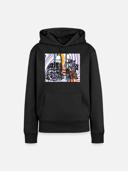 6 Original - Frauen Premium Bio Hoodie - Schwarz