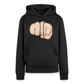 Faust - Frauen Premium Bio Hoodie - Schwarz - Vorne - Julia (174cm)