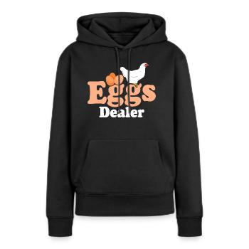 Eggs Dealer Chicken Farming Hen Rooster Farmer - Frauen Premium Bio Hoodie - Schwarz - Vorne - Julia (174cm)