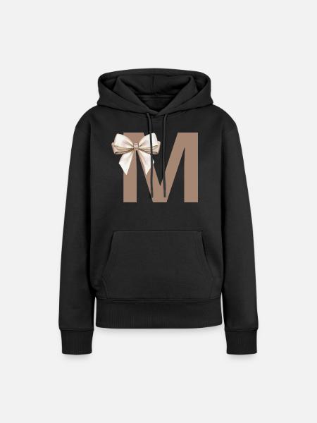 Buchstabe M Knoten - Frauen Premium Bio Hoodie - Schwarz