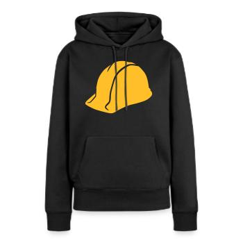 Casque - Sweat à capuche Premium bio Femme - noir - Devant - Julia (174cm)