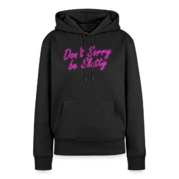 Néon Lumières - Sweat à capuche Premium bio Femme - noir - Devant - Julia (174cm)