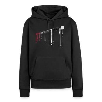 ne pas se préparer aujourd’hui - Sweat à capuche Premium bio Femme - noir - Devant - Julia (174cm)
