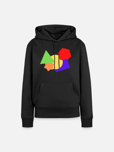 Formen bunt - Frauen Premium Bio Hoodie - Schwarz