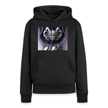 Sorcière mystique - Sweat à capuche Premium bio Femme - noir - Devant - Julia (174cm)