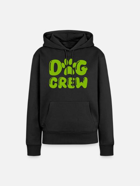 dog pfote crew 01 - Frauen Premium Bio Hoodie - Schwarz