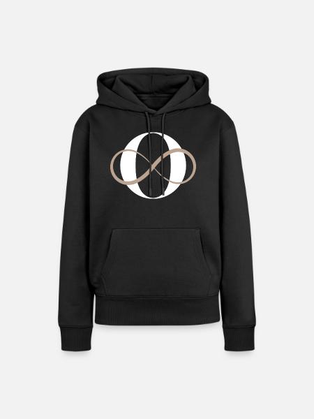 Unendlicher Buchstabe O - Frauen Premium Bio Hoodie - Schwarz