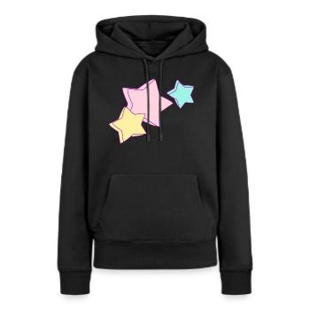 Unicorn Stars - Frauen Premium Bio Hoodie - Schwarz - Vorne - Julia (174cm)