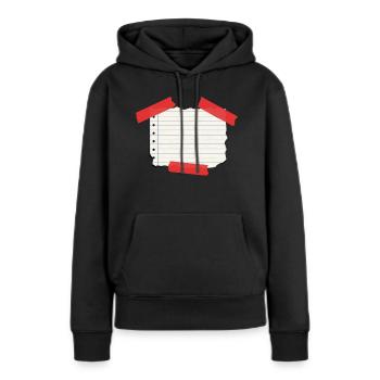 Remarque - Sweat à capuche Premium bio Femme - noir - Devant - Julia (174cm)