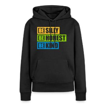 Enfant honnête et stupide - Sweat à capuche Premium bio Femme - noir - Devant - Julia (174cm)