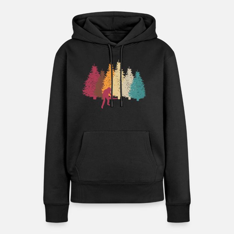 Forest Forests Forester Hunter Gift Tree - Women’s Premium Organic Hoodie - black