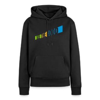 voir la bonne citation - Sweat à capuche Premium bio Femme - noir - Devant - Julia (174cm)