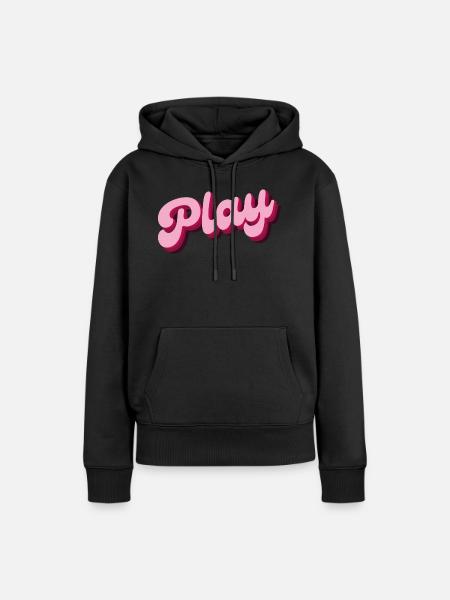 spielen - Frauen Premium Bio Hoodie - Schwarz